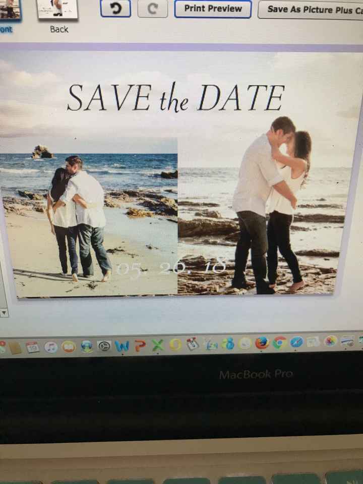 Save the date postcard
