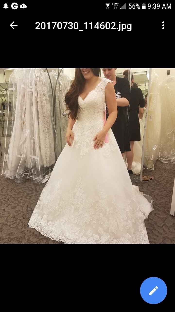 Second thoughts on the dress...