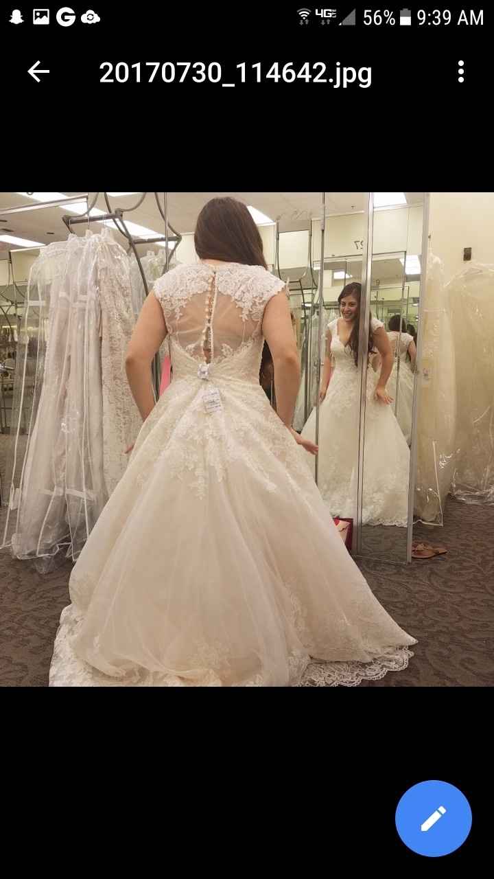 Second thoughts on the dress...