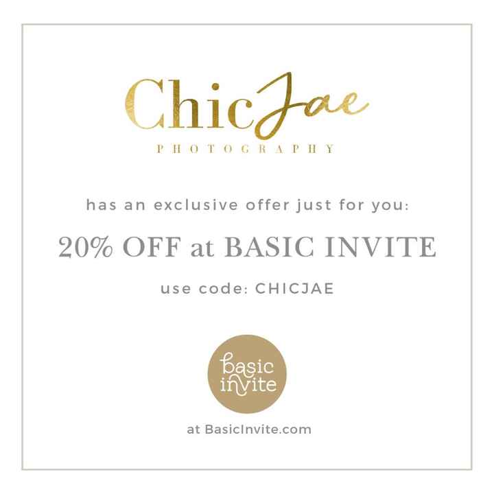 20% Off Any Stationary on Basic Invite