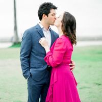 Wearing this dress for my engagement photos coming up! What color shirt should my fh wear??? - 1