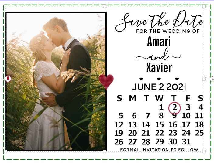 save the date sample