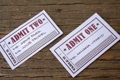 Escort Cards as tickets