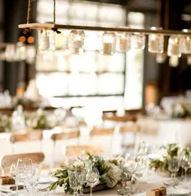 Spring, Summer & Fall Brides ~ Inexpensive wedding centerpeices & decor... MASON JARS!