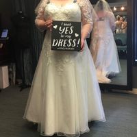 I refused to try on dresses with sleeves, until I found this one and I tried it on and I fell in lov