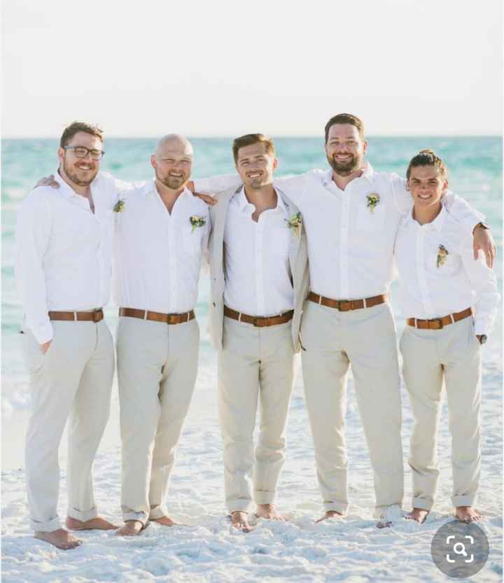 Attire options for Groom & Groomsman for beach wedding? - 1