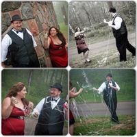 With photos is how we celebrated our 1 year! thought i'd share.