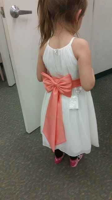 So excited! Flower girl dresses came in wrong color and size!!