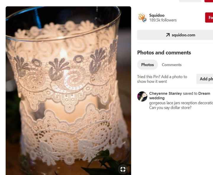 Elegant Wedding decor DIY - from Pinterest 