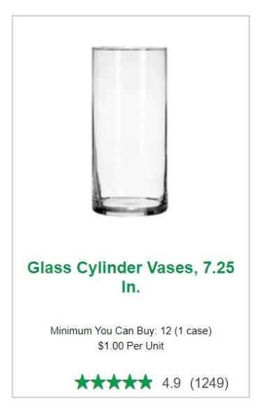 Dollar Tree Wedding item # 15 - use on its own, or glue a candlestick candle holder to the bottom fo