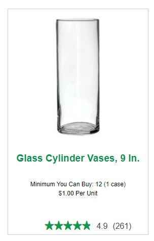 Dollar Tree Wedding item # 22 - This is TALLER than the other one - use on its own, or glue a candle