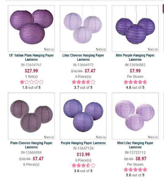 These are from Oriental Trading Co