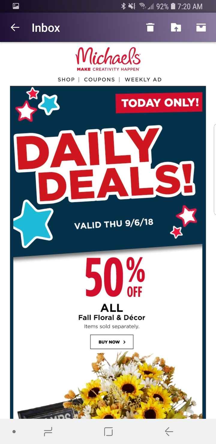 Happy Fall Y'all -- 50% off at Michael's - 1