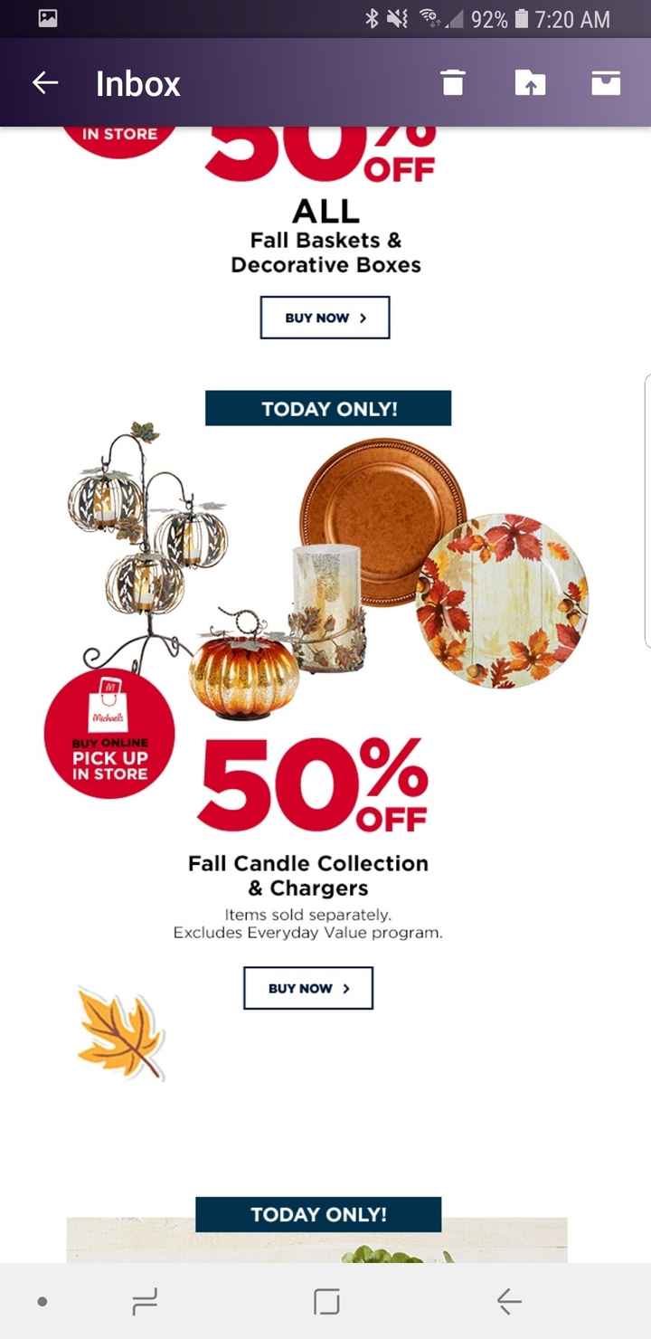 Happy Fall Y'all -- 50% off at Michael's - 3
