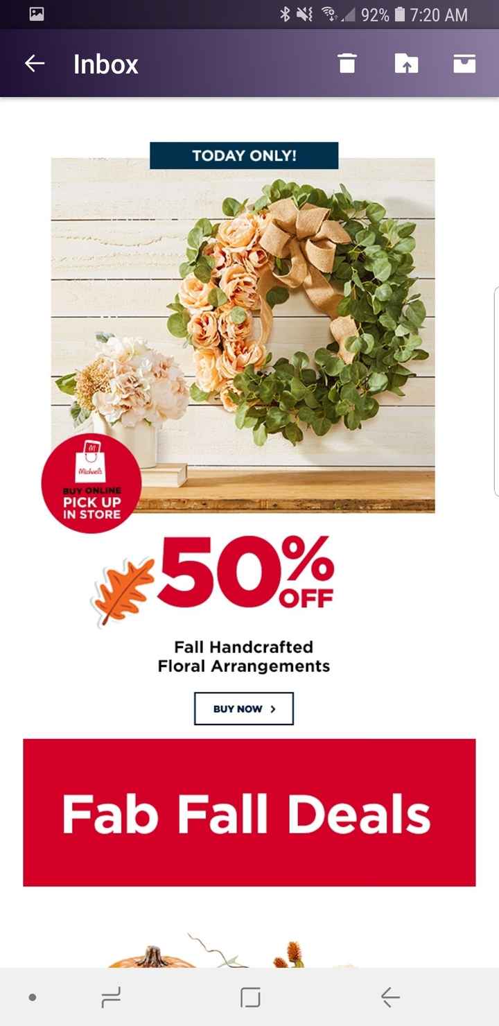 Happy Fall Y'all -- 50% off at Michael's - 4