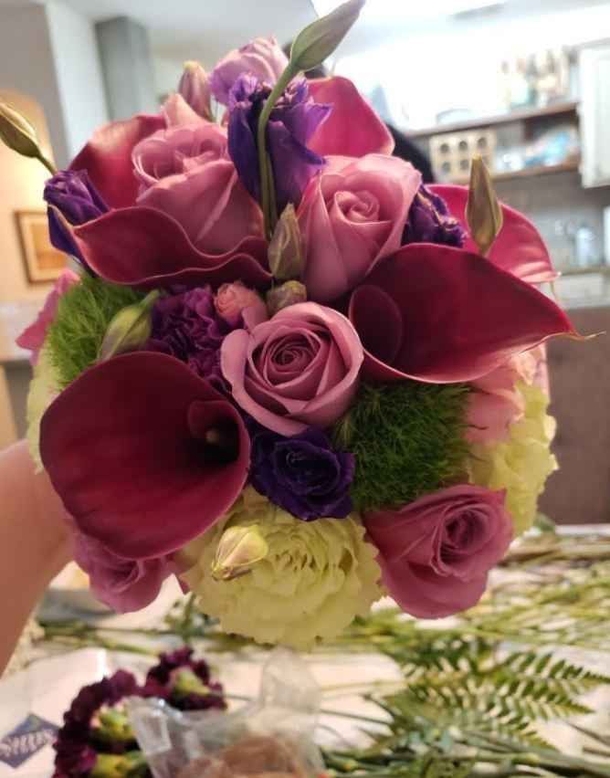 This is a BM bouquet before we added to it 