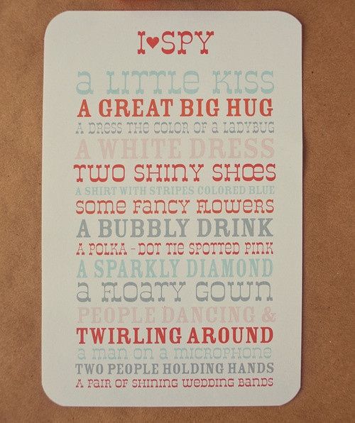 Scavenger hunt ideas.