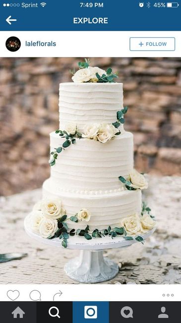 Cake design, just two tier--- no small top tier
