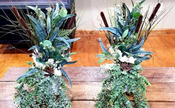 window boxes of greenery