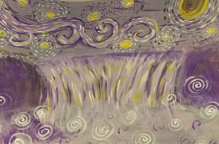the (work in progress) painting idea! easy to do step by step for a crowd! 