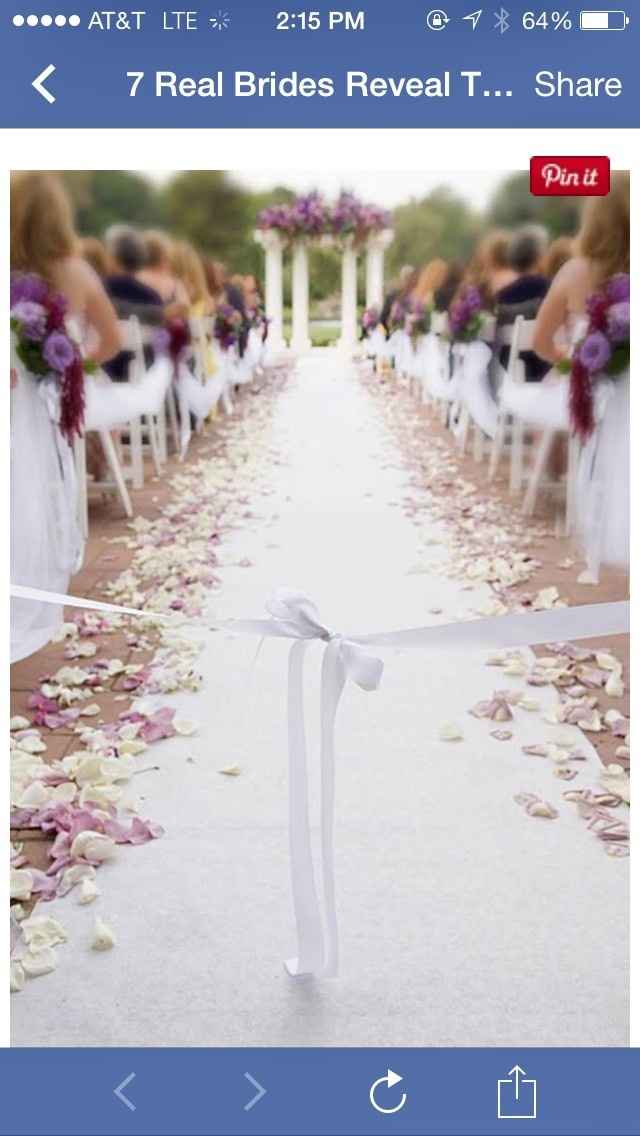 Lining your aisle with petals?