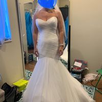 Drape sleeve dress - 1