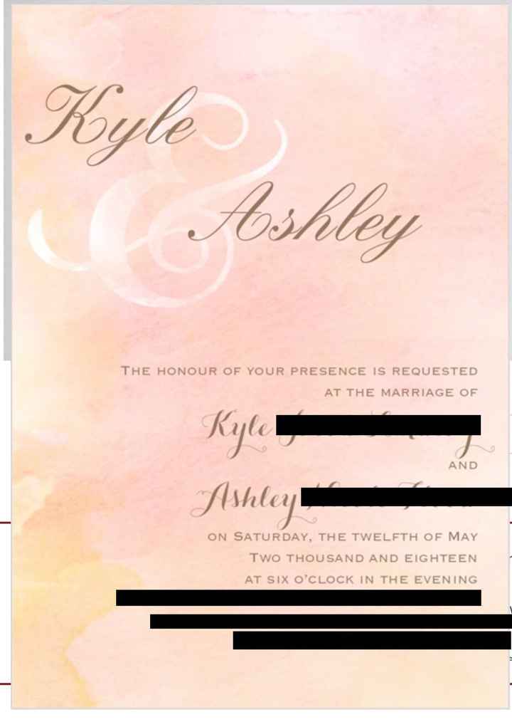  Do my invitations look okay? - 1