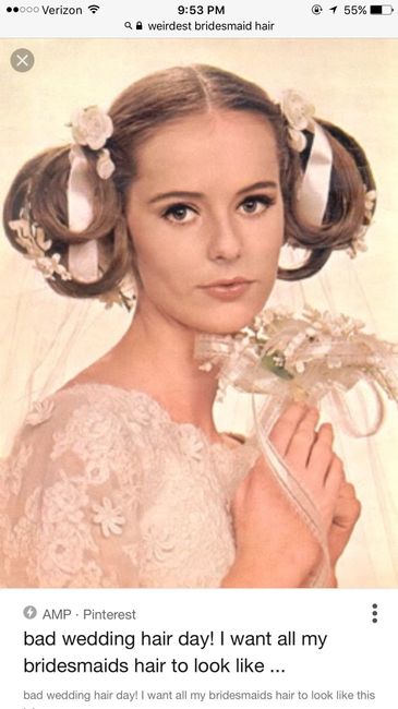 Bride requesting specific hairstyle thats absolutely hideous and not paying for it