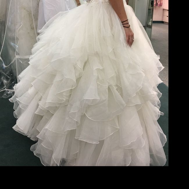 Bustle on ballgown