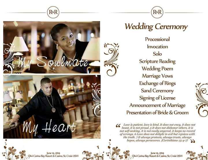Wedding  Program Booklet Cover (pic)