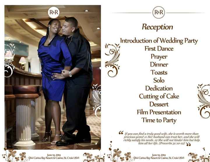 Wedding  Program Booklet Cover (pic)