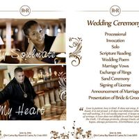 Wedding  Program Booklet Cover (pic)