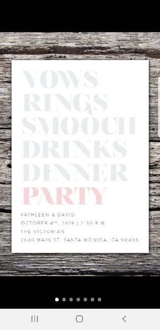 Casual looking invite, but more formal venue - 2