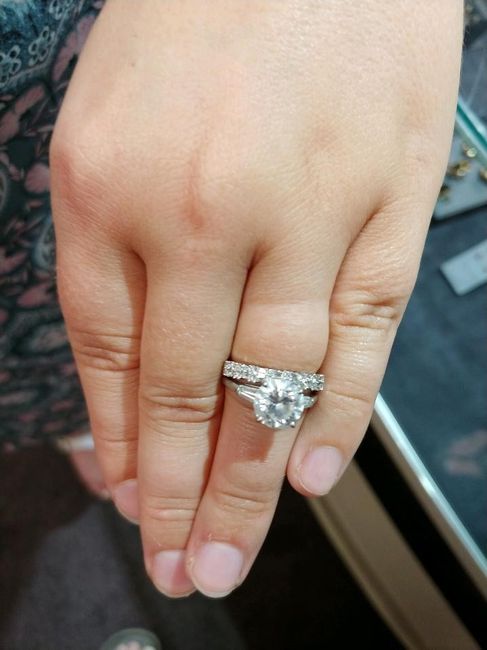 Ladies with solitaire rings, i want to see your wedding  band! 6