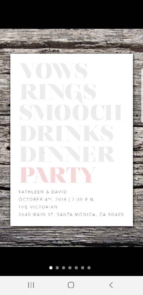 Casual looking invite, but more formal venue - 2