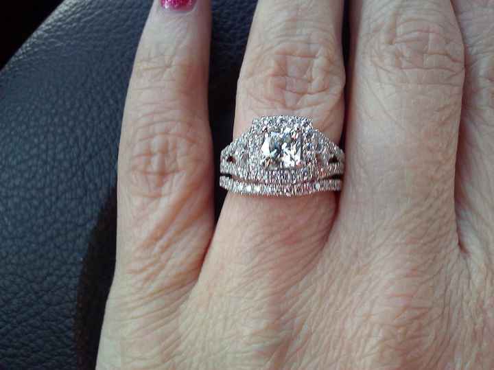 show me your wedding band e-ring combos! :D