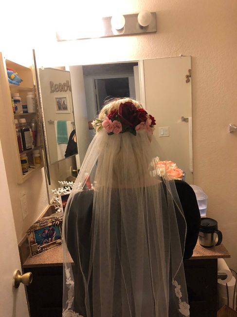 Veil over bun