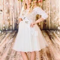 It is a body suit with a tulle skirt.