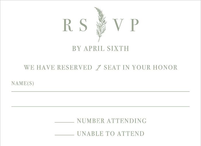 rsvp card
