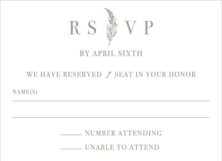 rsvp card