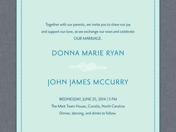 Rough Copy of Invitations Came; What Do YouThink?