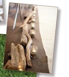Masculine Aisle Decor for ceremony
