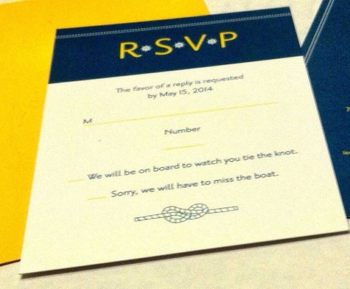 Please show me your RSVP cards!