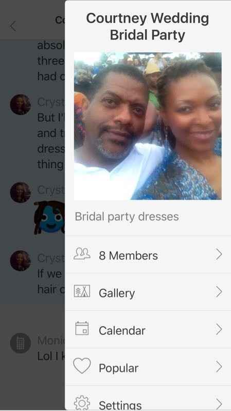Bridal party communication