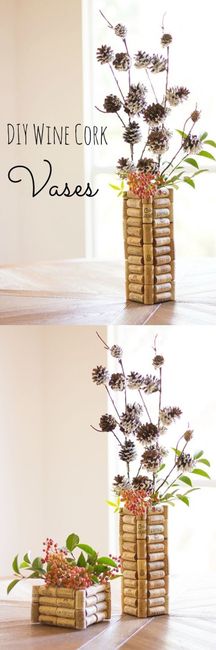 Wine bottle centerpieces!
