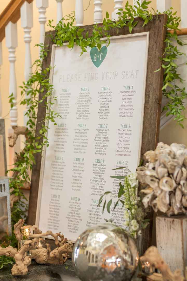 Reception place cards or seating chart?