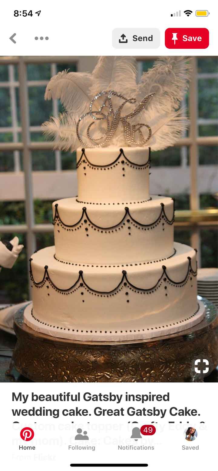 How many tiers in your wedding cake? - 1