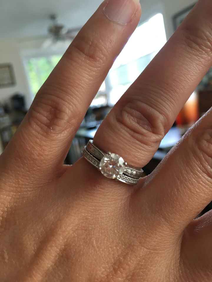 Finally in! Wedding band set!