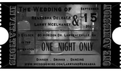 DIY Wedding Invites for Old Hollywood theme