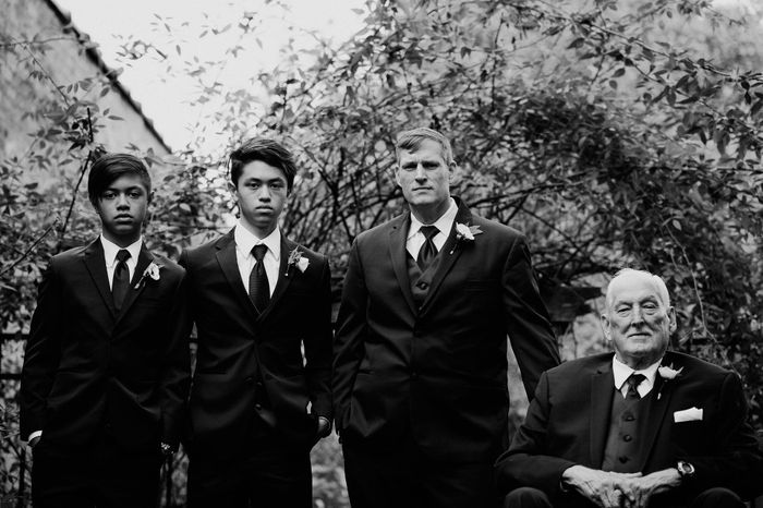 hubs & groomsmen (our boys and his father)